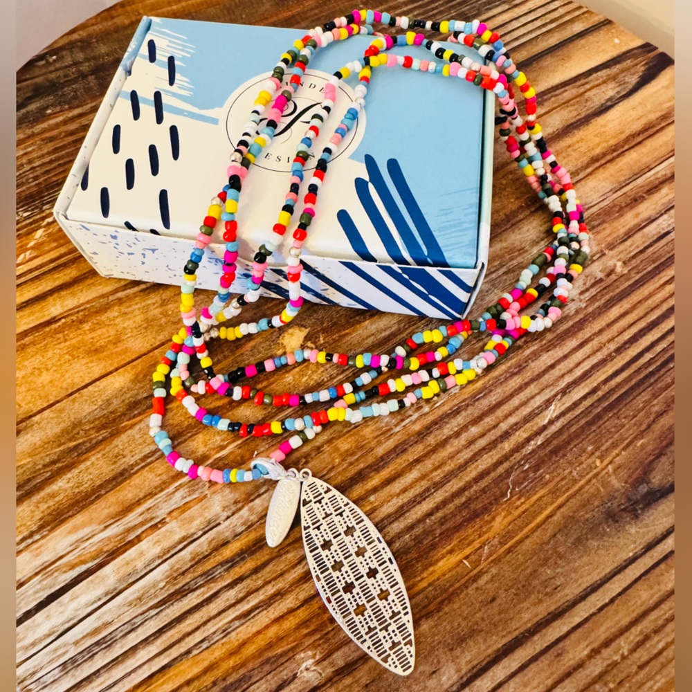 Plunder Designs Retired Rita Multicolor Beaded Necklace-NIB